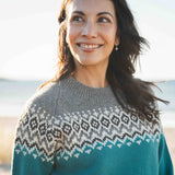 Womens Nordic Lambswool Jersey - Aqua