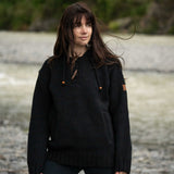 Womens Coastal NZ Wool Jersey - Black