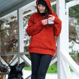 Womens Coastal NZ Wool Jersey - Burnt Orange
