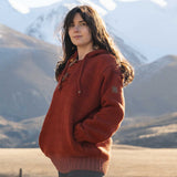 Womens Coastal NZ Wool Jersey - Burnt Orange