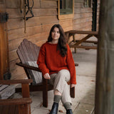 Womens Weekender NZ Wool Jersey - Burnt Orange