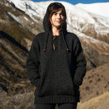 Womens Coastal NZ Wool Jersey - Charcoal