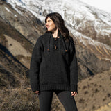Womens Coastal NZ Wool Jersey - Charcoal