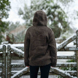 Womens Coastal NZ Wool Jersey - Dark Natural Brown