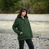 Womens Coastal NZ Wool Jersey - Forest