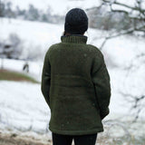 Womens Station Half Zip NZ Wool Jersey - Forest Green