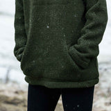 Womens Station Half Zip NZ Wool Jersey - Forest Green