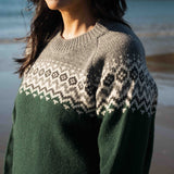 Womens Nordic Lambswool Jersey - Forest