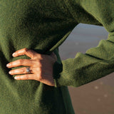 Womens Plateau Yak Wool Jersey - Moss