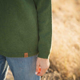 Womens Plateau Yak Wool Jersey - Moss