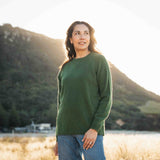 Womens Plateau Yak Wool Jersey - Moss