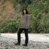 Womens Coastal NZ Wool Jersey - Natural Brown