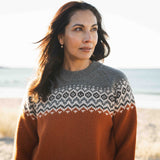Womens Nordic Lambswool Jersey - Rust