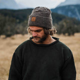 NZ Wool Mountain Beanie - Dark Natural Brown