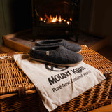 NZ Wool Slippers - moss