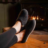 NZ Wool Slippers - moss