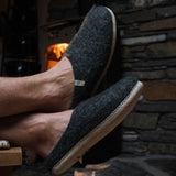 NZ Wool Slippers - moss